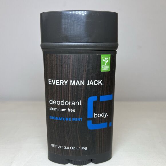 NEW Every Man Jack Signature Mint Aluminum Free Naturally Deodorant 3 oz Vegan - Picture 1 of 4